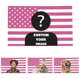 Eyesoul Custom Pink America Flag Personalized Flags Design Your Image Funny Tapestry Poster For Decorate Clubs Concerts Bars University Dormitories Living Rooms Bedrooms father's day gifts,gifts boyfriend,gifts for girl adults,gifts under Tree