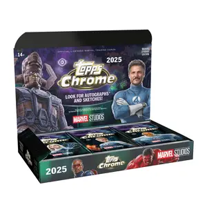 Topps 2025 Marvel Studios Chrome Hobby (Pack or Box) - 200 Card Set with Dynamic Parallels & Marvel-Themed Medallion Collectible Cards