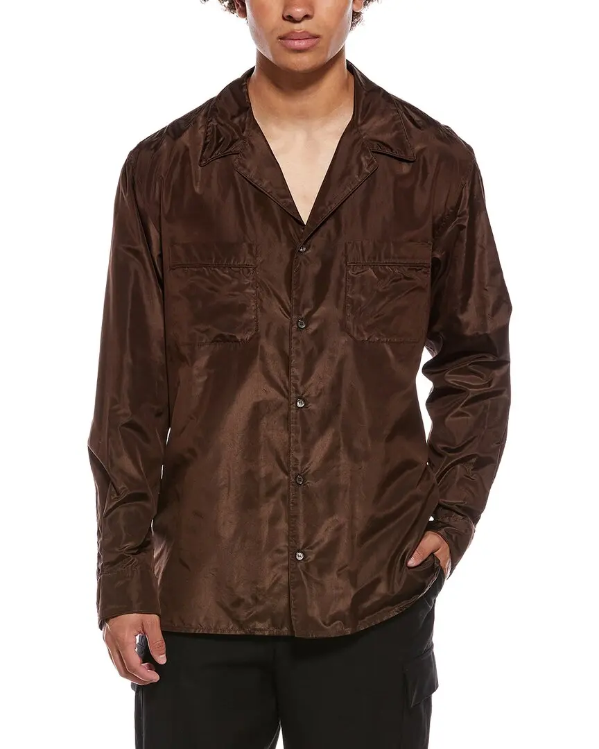 Valentino Camicia Maniche Lunghe Button Front Silk Shirt