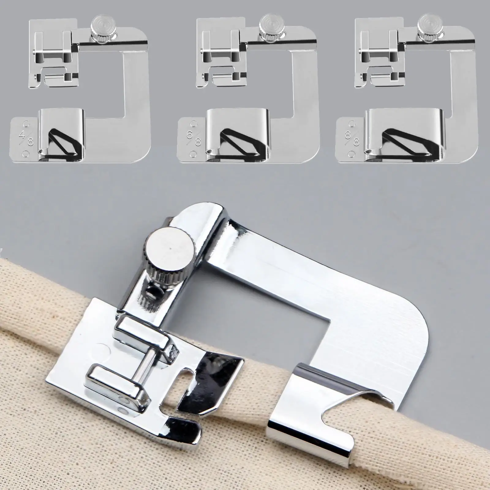 Sewing Machine Rolled Hem Foot Set, 1/3 Counts Sewing Machine Rolled Hem Foot, Sewing Machine Accessories for Brother, Singer, Janome, Tools, Sewing M