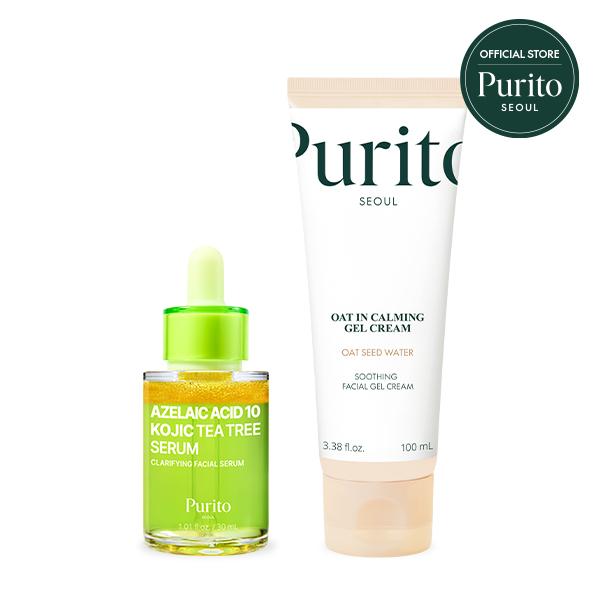 [Purito Official] Spotless Calm Duo I Breakouts Serum + Post-Acne Cream I Breakouts Serum + Fungal Acne Safe Cream l Korean Skincare