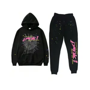 Hip Hop Spider Hoodie Suit Y2g Hoodie Sportswear Pullover Sweater Female Male Matching Hoodie Street Suit Two Piece Set