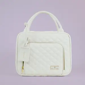 The Traveler - Upscale Diabetes Travel Bag With Quilted Design, Zippered Pocket and Adjustable Velcro Dividers.