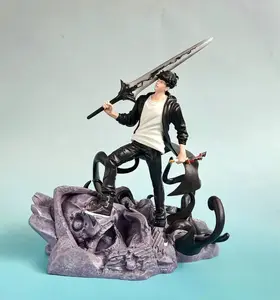 In Stock Solo Leveling Sung Jin-Woo Shadow King Anime Figure 20cm Shadow King Sung Jin-Woo Action Figure Doll Custom Toys Gift