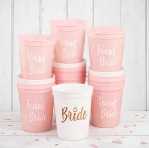 Bride & Team Bride Plastic Drinking Cups | Bachelorette Party Favors