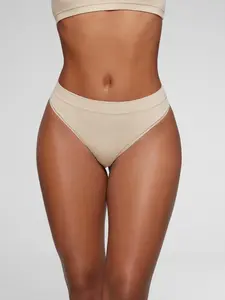 CRZ YOGA Softhold High Rise Thongs for Women - Sexy Tagless Comfortable Panties Smooth Breathable Ladies Underwear 3 Pack