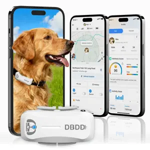 【Summervibes】Dog GPS Wireless Fence device-White, Waterproof Real-Time GPS tracker，Tracking Device with electric electronic Fence, Safety Alert, AI Health Assistant, Family Sharing Function