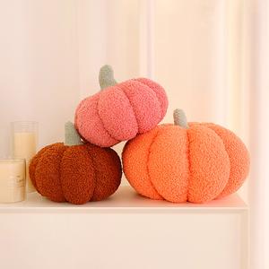 pumpkin pillows 3d throw cushion plush soft sofa pillows stuffed pumpkin decoration for fall thanksgiving winter home living room, breathable
