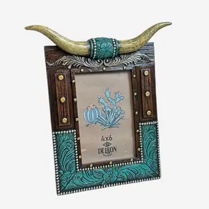 Horn and Turquoise 6X4 Picture Frame