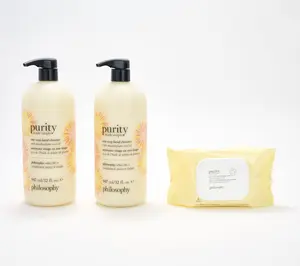 philosophy purity summer celebration 32oz purity duo & 30ct cloths