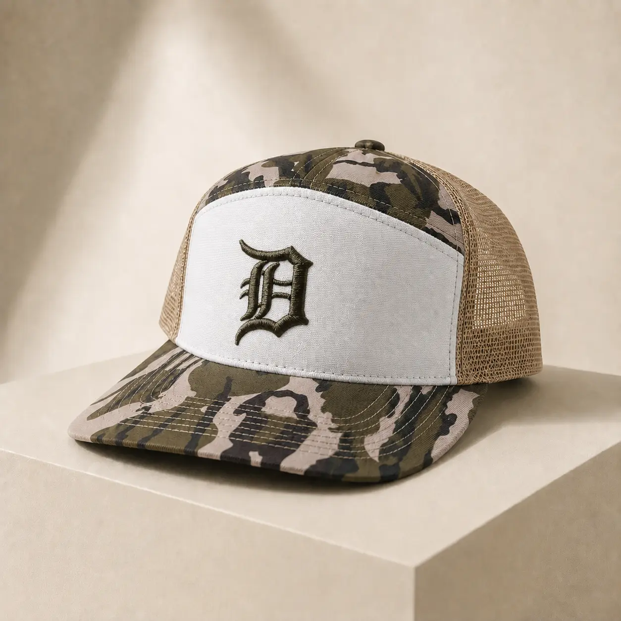 Retro Stack Initial Embroidered Cap – Bold Monogram Adjustable Baseball Hat, Unisex Streetwear Outdoor Cap for Men & Women