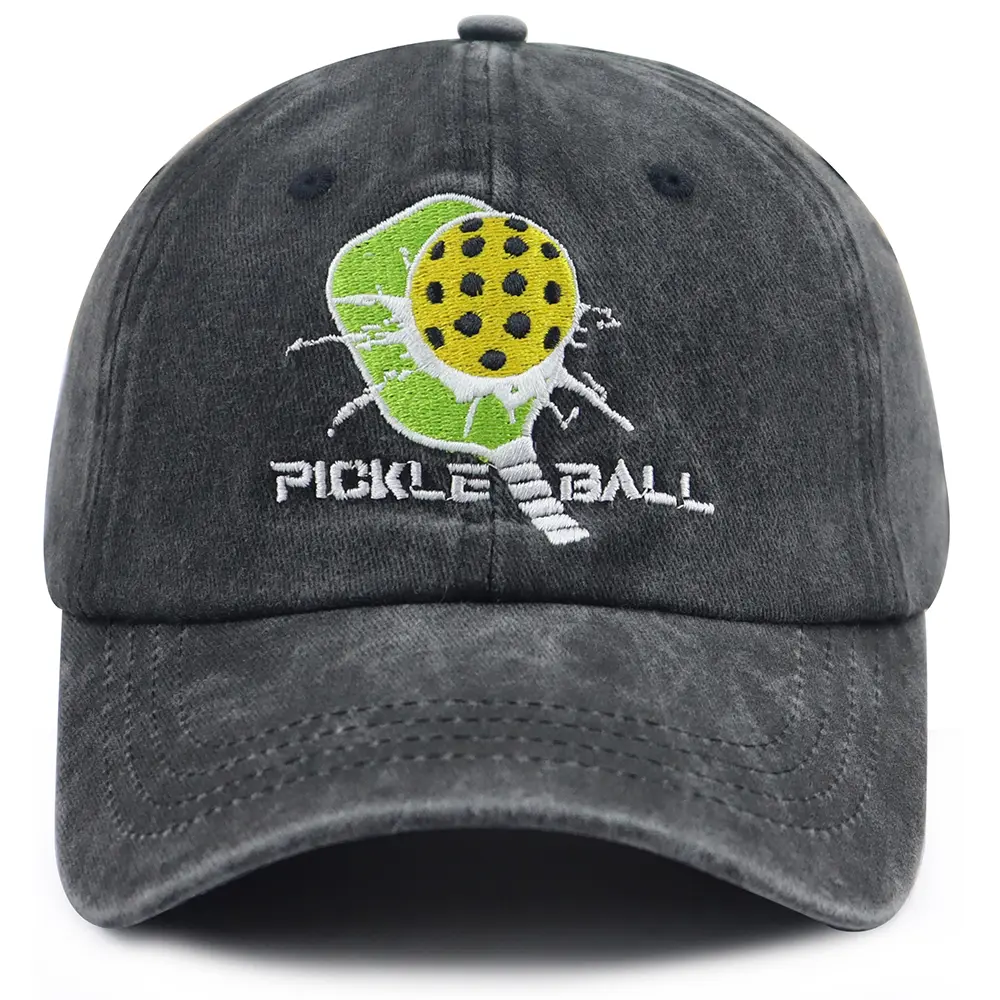 Unisex Pickleball Baseball Cap, 100% Cotton Dad Hat with Embroidered Logo, Adjustable Buckle for Everyday Use, Unisex Fit, Uncle, Visor Hat, All 4 Seasons, 21.65-23.22 Inches