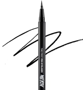 MERZY The First Pen Liquid Eye Liner P1 Black OREO Shade - Waterproof Smudge-Resistant High-Intensity Makeup