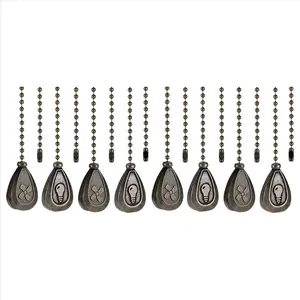 8 Pack Bronzed Ceiling Fan Pull Chain Extension, Classic Drop Shaped Pendant Pull Chains for Ceiling Fans and Lights