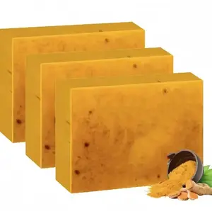 Lemon Turmeric Kojic Soap,Natural Handmade Soap,Turmeric Soaps Bar for Face and Body, Smooth Skin Tumeric Soapes,Deep Cleansing Soaps for Men & Women