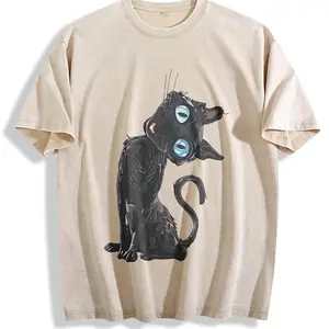 Coraline-Inspired Black Cat Women's  Tee Vintage Movie Women's Shirt for Cat Lovers Crewneck Fabric Please select according to the size chart