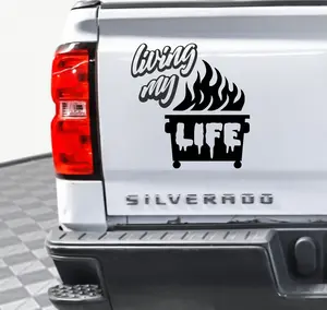 Living My Life Decal – High-Quality Vinyl Dumpster Fire Sticker