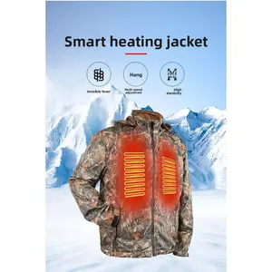 Camouflage Heating Jacket Smart Constant Temperature Electric Heated Cotton Coat Men's Outdoor Sports Thermal Insulation Jacket
