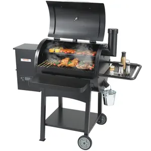 VEVOR 53 inch Portable Charcoal Grill, Propane Gas Grills with Cover and Cart, Heavy Duty Iron BBQ Grill, Mini Tabletop Smoker for Outdoor Cooking, Barbecue Camping, Picnic, Patio, and Backyard, Black