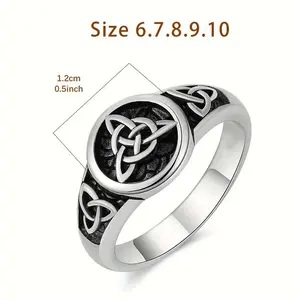 Celtic knot trinity ring witch knot amulet men and women couple ring suitable for daily gift giving party