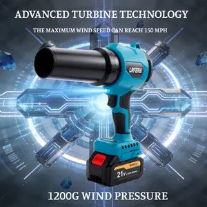 LRFERA 21V Powerful Leaf Blower Cordless with Vacuum Function, 2x 4.0Ah Large Capacity Batteries & Charger, 1200G High Pressure 3-Speed Handheld Blower for Yard Work, Patio Debris & Car Detailing