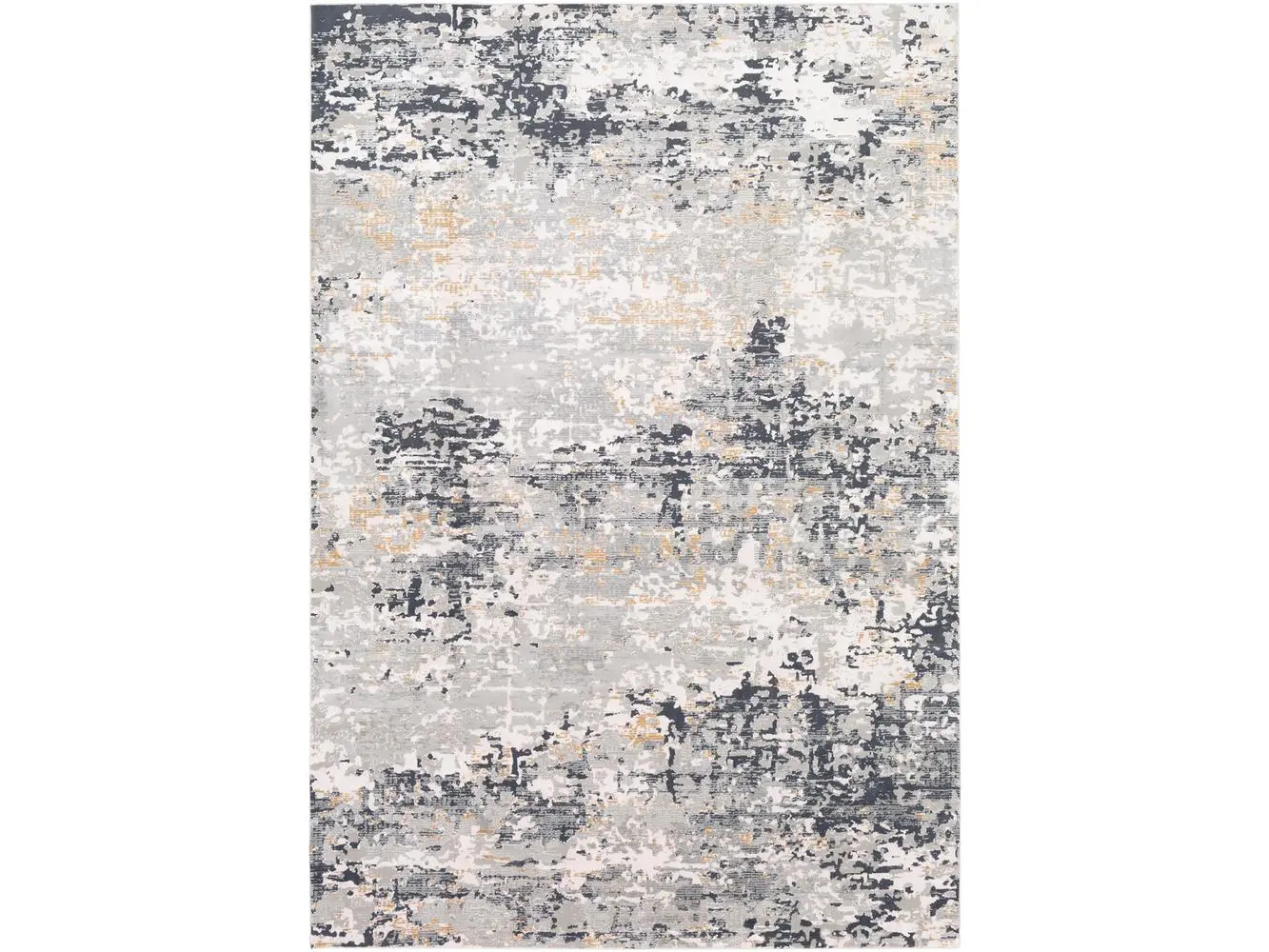 Livabliss MLN2301-6996 Milano Indoor Large Whole Area Rug, 6 ft. 9 in. x 9 ft. 6 in., Machine-Woven Medium Pile Synthetic Fabric Viscose Blend (40% Polyester-60% Viscose), Medium Gray-White Multi Color, Large Whole Area Rugs