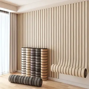 Self-Adhesive Wood Grain Decorative Wallpaper Sticker Roll, Easy Clean Foam Wall Panel for Living Room Kitchen Bedroom Office Bathroom Home Decoration