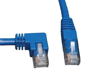 Tripp Lite TRL-N204-003BELA 3 ft. Cat6 Gigabit RJ45 Left Angle Up Male to RJ45 Male Molded Patch Cable, Blue