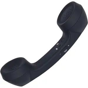 Retro Phone Handset with Wireless Bluetooth and USB Handsets for Cell Phones Radiation-Proof Comfortable Call (Black)