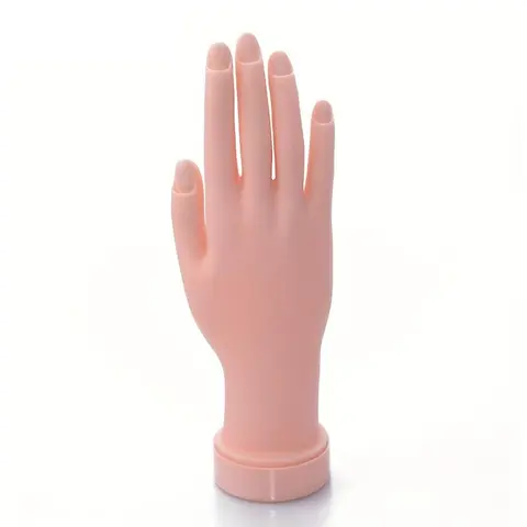Flexible Soft Manicure Fake Hand Model, Nail Art Practice Hand, Professional Manicure Training Tool, Nail Art Tools for Beauty Salon, Nail Art Design, Practice Hand for Acrylic Nails
