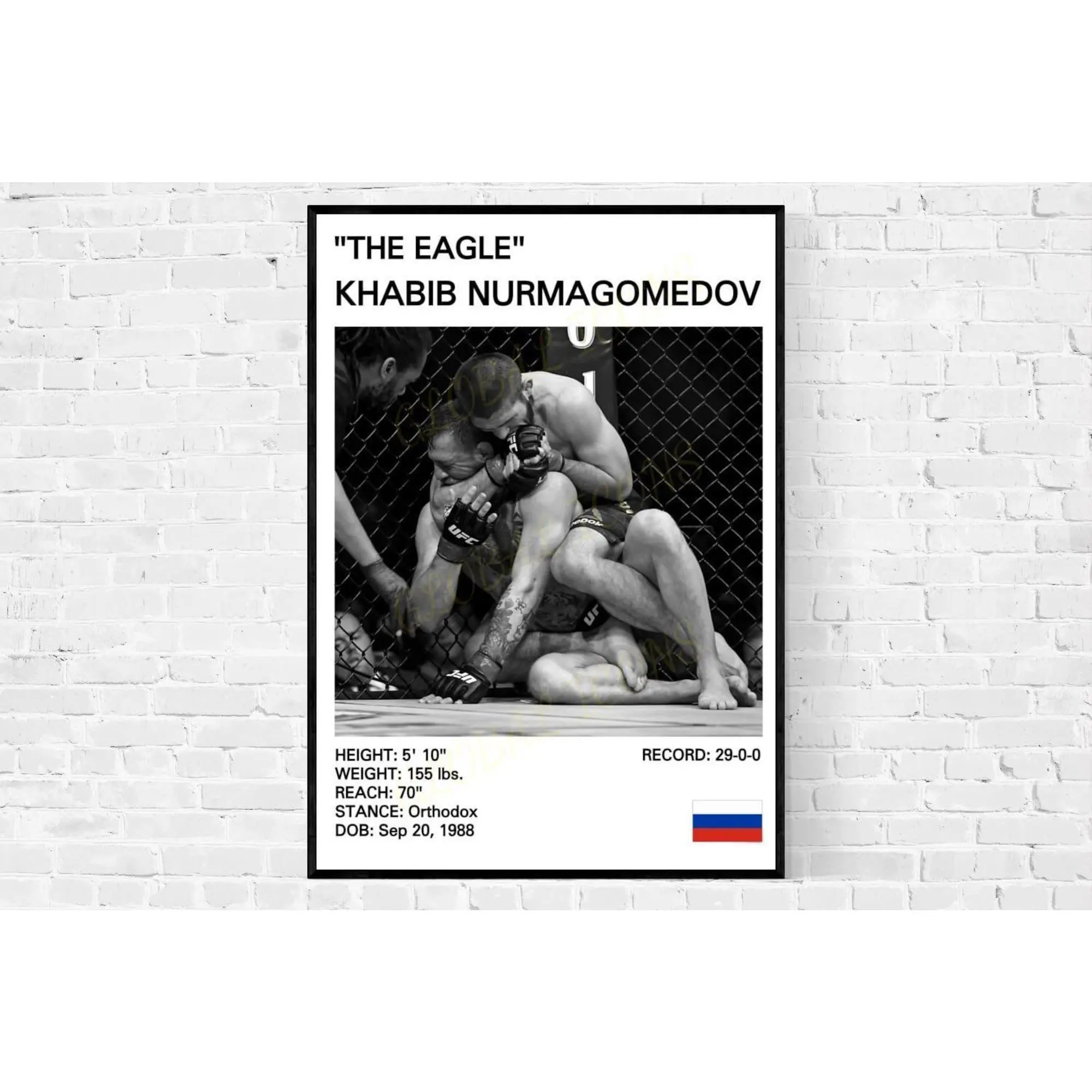 Khabib Nurmagomedov 'The Eagle' MMA Poster ( Unframed - Print Only )