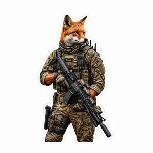 Fox Tactical Operator Recon Sticker – Tactical Night Vision Military Vinyl Decal | Waterproof Die Cut