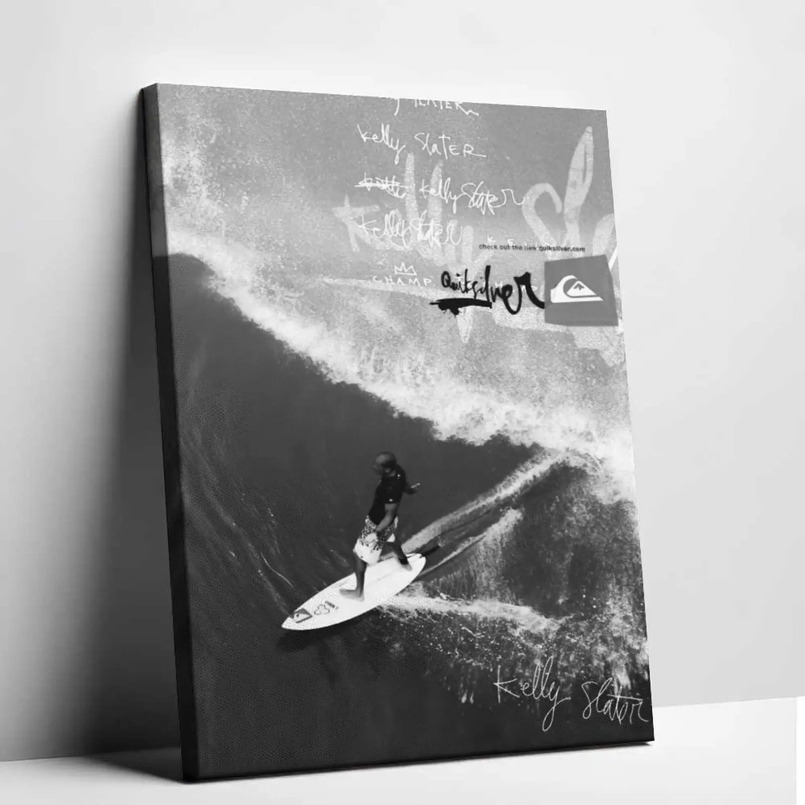 Kelly Slater Surfing Wall Art - Colorful Style Ocean Graphic Print Design, Art Work for Wall Decor, Sports Room Accent, Surfer Gift, Bathroom Decor, Unique Room Decor