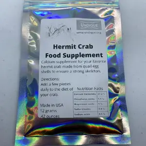 Undique Organic Hermit Crab Food with Quail Egg Shells for Shell Growth - Nutritious, Balanced Diet & Calcium-Rich