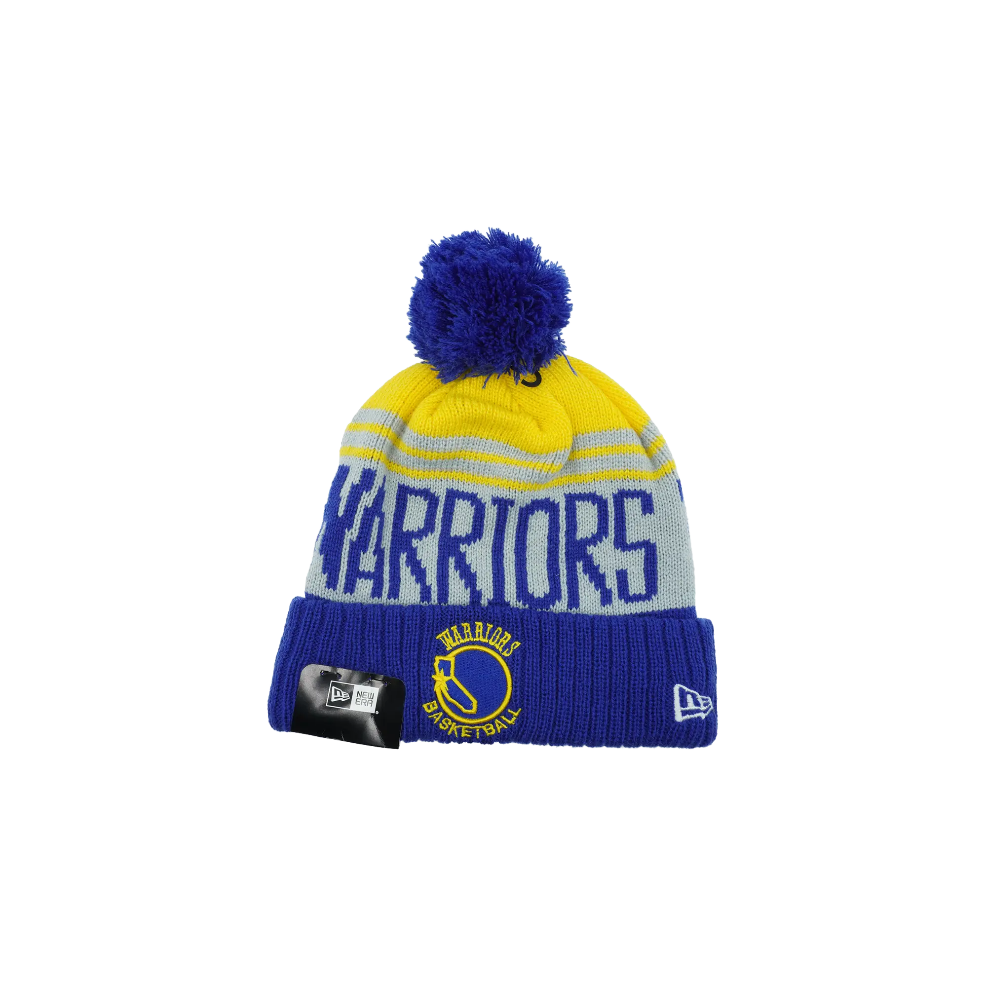 Golden State Warriors Team Pride Pom Beanie "Blue / Grey / Yellow / Blue - Pom" NE681