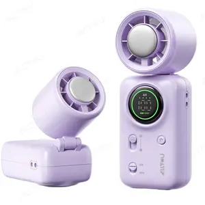 ALLTOU Portable Handheld High Speed Fan, 100-Speed Foldable Fan with 5000mAh & Display for Summer Travel, Vacation Essentials & Outdoor