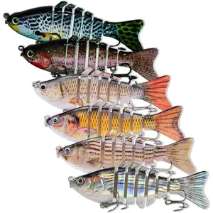6PCS Fishing Lures for Freshwater and Saltwater with case,Slow Sinking Multi Jointed Swimbaits, Lifelike Lures for Bass Trout Crappie Walleye Pike