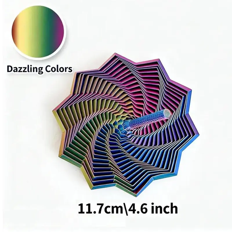 3D Printed Expanded Sensory Fidget Star, New Stress Relief Sensory Whirling Spiral with Handle, Very Satisfying Sight and Sound with Hypnotizing Visual Fidget Toy