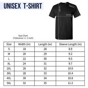 Size Chart T-Shirt