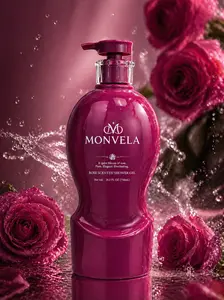 MONVELA Women's Body Wash & Rose Scented Shower Gel  &Romantic Floral Shower Gel