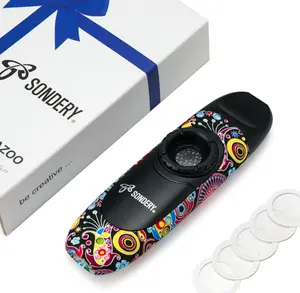 Sondery Professional Kazoo Wind Instrument with 5 Membranes, Lanyard and Pouch