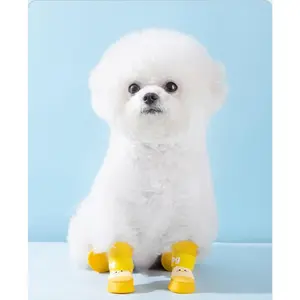 Silicone Dog Boots for Small-Medium Breeds, Waterproof Non-Slip Paws Protectors, Durable Rain Shoes for Outdoor Walking Essentials