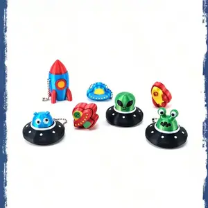 Alien Space Exploration Button Relax, Ideal Holiday Gift, Desk Stress Reliever, Space Exploration Key, Sci-Fi Style Button, Alien Theme Design, Detailed Miniature Build, Sci-Fi Fans Gift, Collectors Novelty Item, Stress Relief Gadgets, Christmas