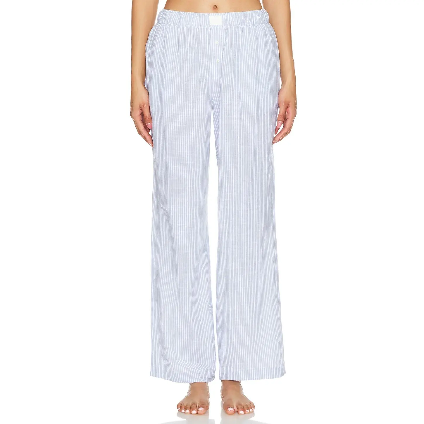 eberjey Nautico Boxer Pant in Classic Stripe Slate Blue & Ivory