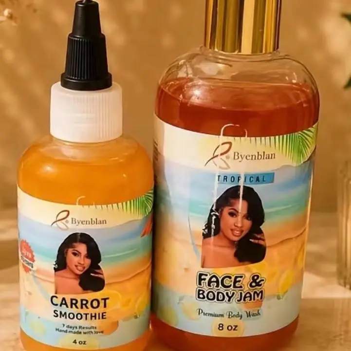 Byenblan 2-Piece Body Care Cosmetic Set - Carrot Smoothie, Body Jam for Skin Care
