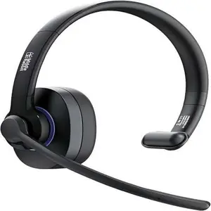 TK01 Wireless Headset with Noise Cancelling Mic, Bluetooth On-Ear Headphones for Office, Single Ear Headset for Computer Laptop PC, Ideal for Work and Call Centers