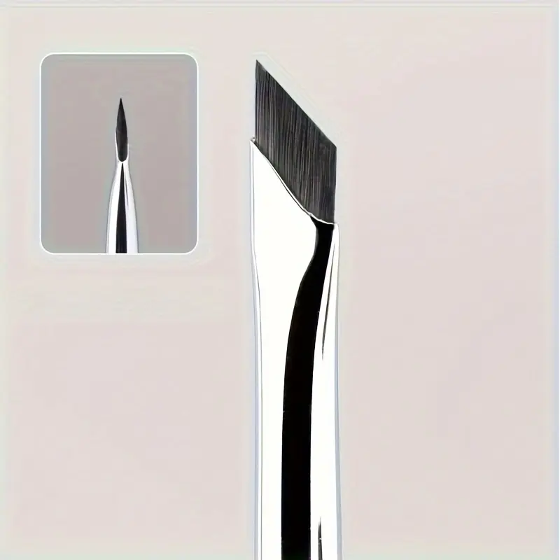 1pc Blade Eyeliner Brush, Ultra Fine Angle Flat Eyebrow Brush, Place Under The Eyes Makeup Brush Precise Detail Brush, Eyebrow Angled Brush, Brush Fine Tip, Eye Makeup Brushes, Makeup Brush Tool, Cosmetic Brush