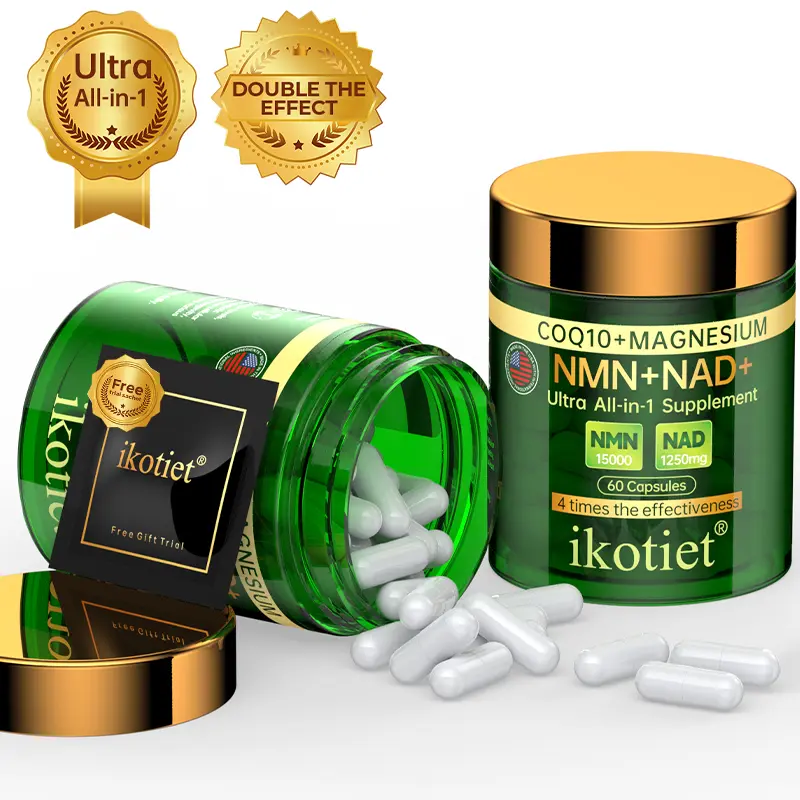 IKOTIET Premium NAD+ Dietary Healthcare Supplements for Women - 500mg per Serving, 180 Edible Tablets (90-Day Supply), Metabolism Support, Energy Boost, Fitness & Glutathione Supplement Benefits - Buy 2 Get 1 Free + 1 Trial Pack