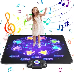 MERACH Dance Mat Bluetooth Electronic Dance Pad with Light-up Built-in Music Dance Game Toy Christmas Gift for Kids Girls Boys 3-12 Years Old