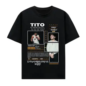 Playeras de Tito Double P Shirt – 2025 Tour Merch with Iconic Graphic Print Trendy Summer Sun Tees T-shirt Tropical